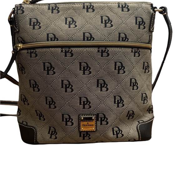 Dooney & Bourke Gray and Black Messenger Bag - Picture 13 of 15